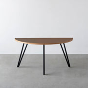 THE TABLE / 半円 × リノリウム 全32色 × Black Steel