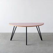 THE TABLE / 半円 × リノリウム 全32色 × Black Steel