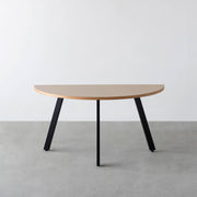 THE TABLE / 半円 × リノリウム 全32色 × Black Steel