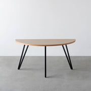 THE TABLE / 半円 × リノリウム 全32色 × Black Steel
