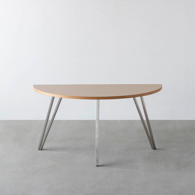 THE TABLE / 半円 × リノリウム 全32色 × Stainless