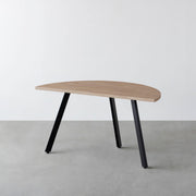THE TABLE / 半円 × ラバーウッド × Black Steel