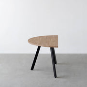 THE TABLE / 半円 × ラバーウッド × Black Steel