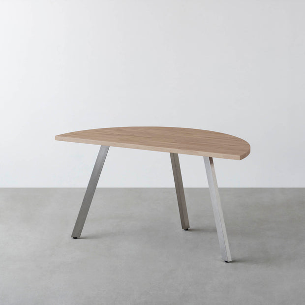 THE TABLE / 半円 × ラバーウッド × Stainless