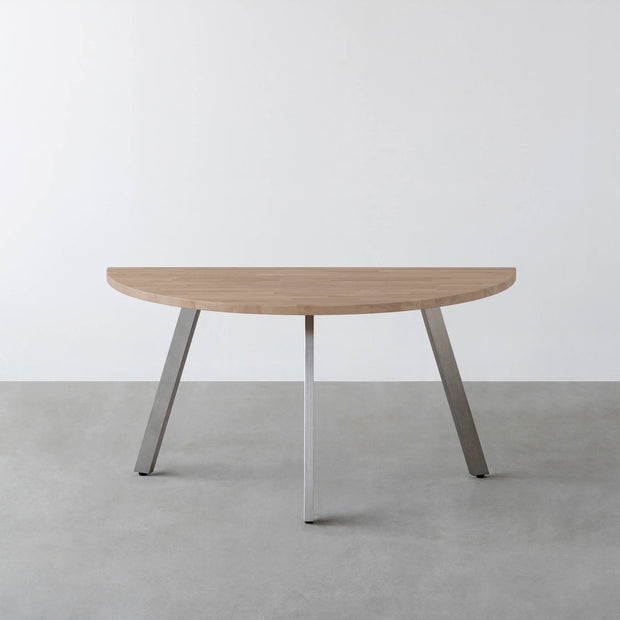 THE TABLE / 半円 × ラバーウッド × Stainless