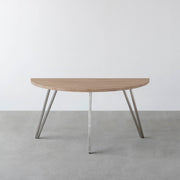 THE TABLE / 半円 × ラバーウッド × Stainless