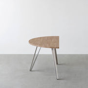 THE TABLE / 半円 × ラバーウッド × Stainless