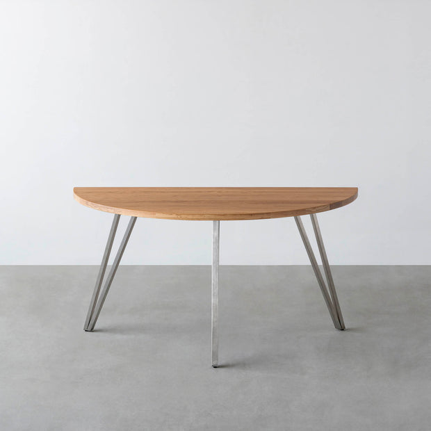 THE TABLE / 半円 × 無垢 ホワイトオーク × Stainless