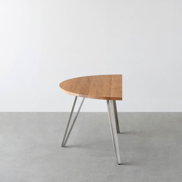 THE TABLE / 半円 × 無垢 ホワイトオーク × Stainless