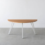 THE TABLE / 半円 × 無垢 ホワイトオーク × White Steel