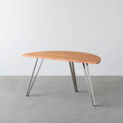 THE TABLE / 半円 × 無垢 ブラックチェリー × Stainless