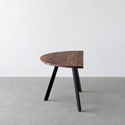 THE TABLE / 半円 × 無垢 ウォルナット × Black Steel