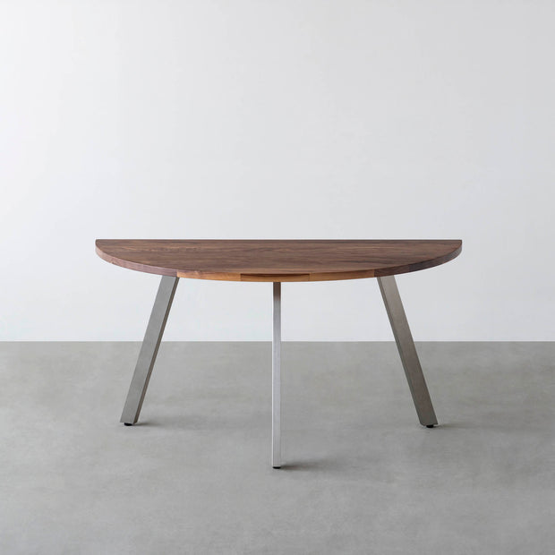 THE TABLE / 半円 × 無垢 ウォルナット × Stainless