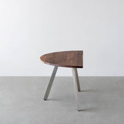 THE TABLE / 半円 × 無垢 ウォルナット × Stainless