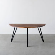 THE TABLE / 半円 × 無垢 ウォルナット × Black Steel