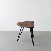 THE TABLE / 半円 × 無垢 ウォルナット × Black Steel