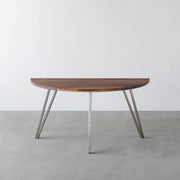 THE TABLE / 半円 × 無垢 ウォルナット × Stainless