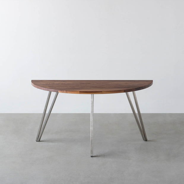THE TABLE / 半円 × 無垢 ウォルナット × Stainless