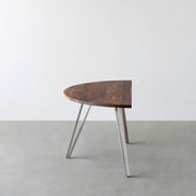 THE TABLE / 半円 × 無垢 ウォルナット × Stainless