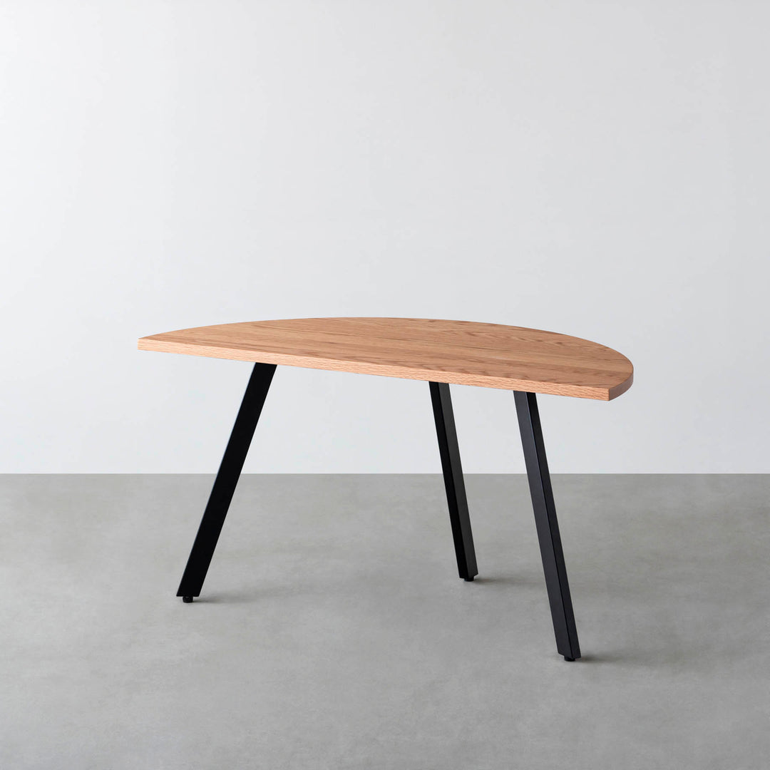 THE TABLE / 半円 × 無垢 レッドオーク × Black Steel – KANADEMONO