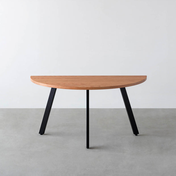 THE TABLE / 半円 × 無垢 レッドオーク × Black Steel