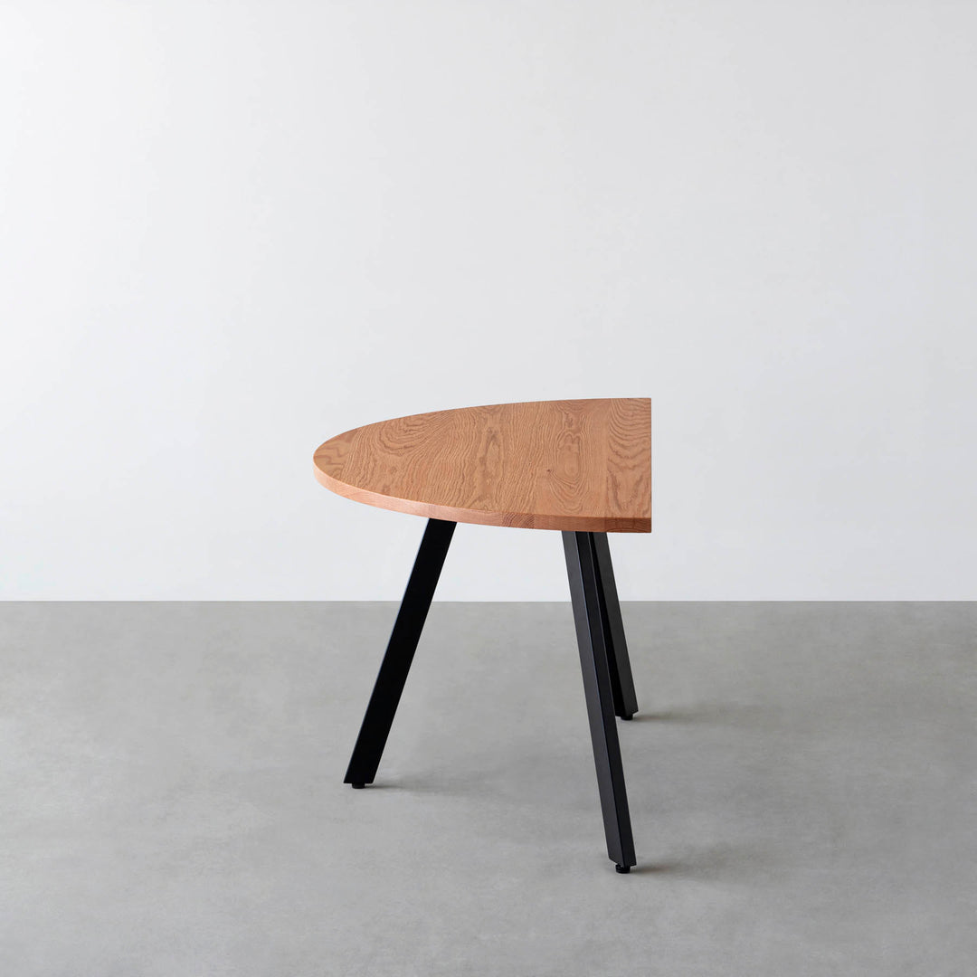 THE TABLE / 半円 × 無垢 レッドオーク × Black Steel – KANADEMONO