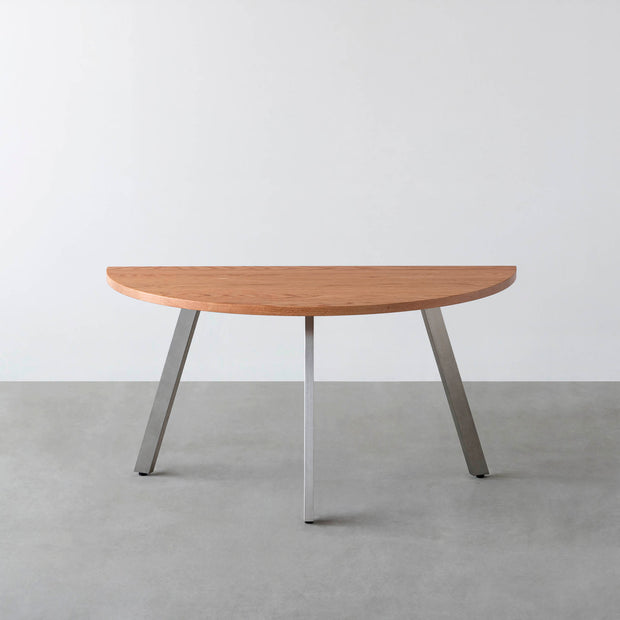 THE TABLE / 半円 × 無垢 レッドオーク × Stainless