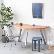 THE TABLE / 半円 × 無垢 レッドオーク × Stainless