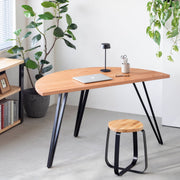 THE TABLE / 半円 × 無垢 レッドオーク × Black Steel