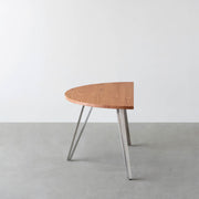THE TABLE / 半円 × 無垢 レッドオーク × Stainless