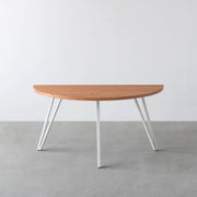 THE TABLE / 半円 × 無垢 レッドオーク × White Steel