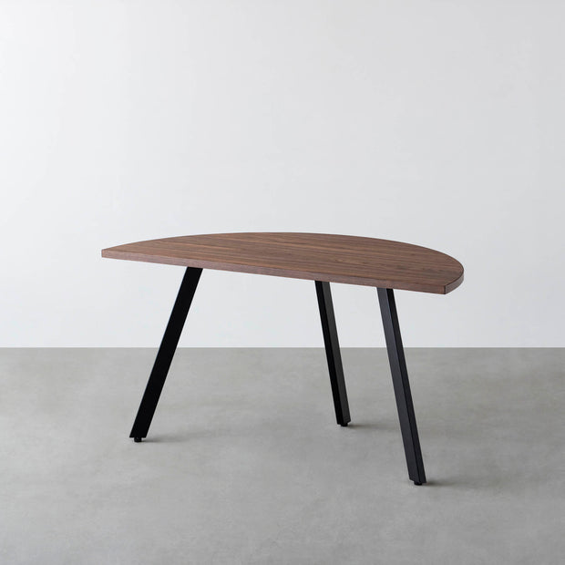 THE TABLE / 半円 × ウォルナット × Black Steel