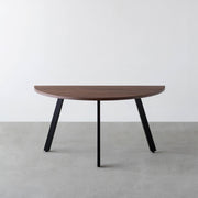 THE TABLE / 半円 × ウォルナット × Black Steel
