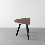 THE TABLE / 半円 × ウォルナット × Black Steel