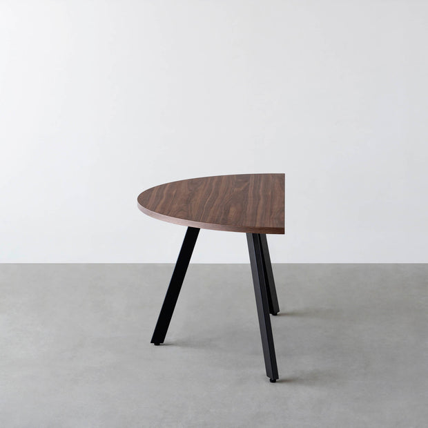 THE TABLE / 半円 × ウォルナット × Black Steel