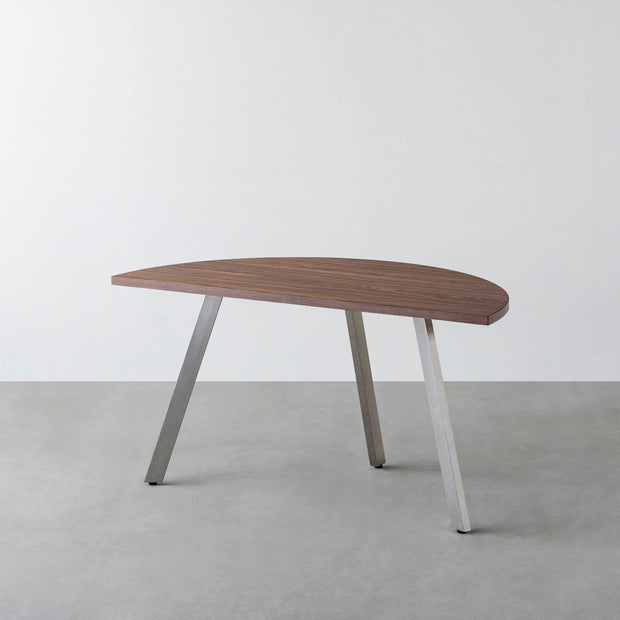 THE TABLE / 半円 × ウォルナット × Stainless