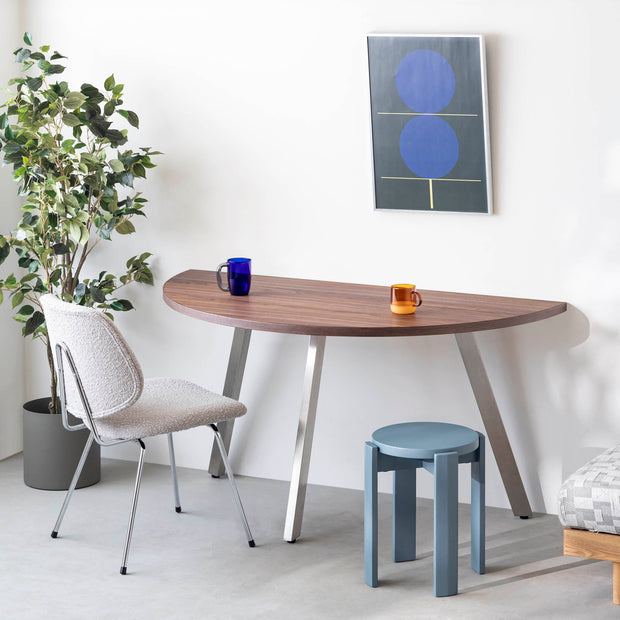 THE TABLE / 半円 × ウォルナット × Stainless