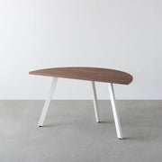 THE TABLE / 半円 × ウォルナット × White Steel