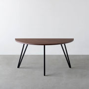 THE TABLE / 半円 × ウォルナット × Black Steel