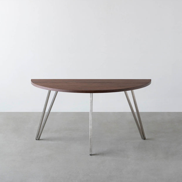 THE TABLE / 半円 × ウォルナット × Stainless