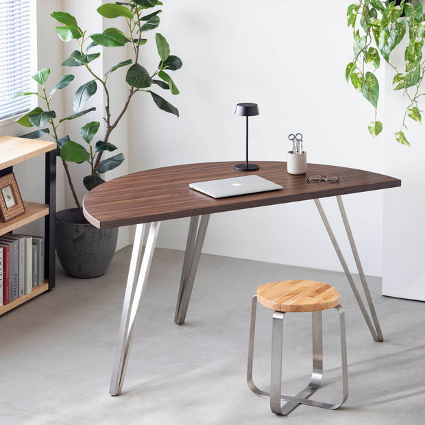 THE TABLE / 半円 × ウォルナット × Stainless