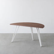 THE TABLE / 半円 × ウォルナット × White Steel
