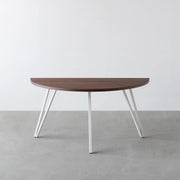 THE TABLE / 半円 × ウォルナット × White Steel