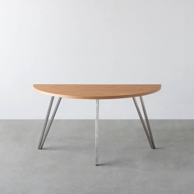 THE TABLE / 半円 × ホワイトオーク × Stainless