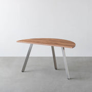 THE TABLE / 半円 × サテンウォルナット × Stainless