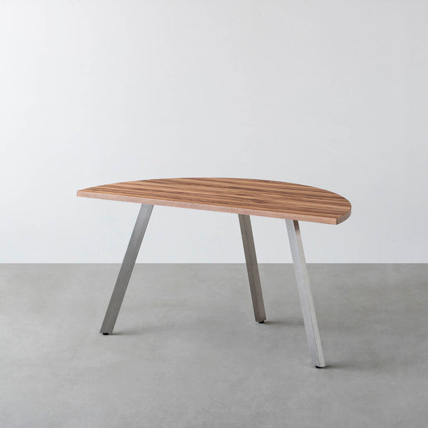 THE TABLE / 半円 × サテンウォルナット × Stainless