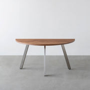 THE TABLE / 半円 × サテンウォルナット × Stainless