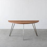 THE TABLE / 半円 × サテンウォルナット × Stainless