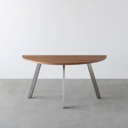 THE TABLE / 半円 × ニューギニアウォルナット × Stainless