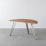 THE TABLE / 半円 × ニューギニアウォルナット × Stainless